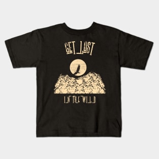 Get Lost In The Wild Camping Kids T-Shirt